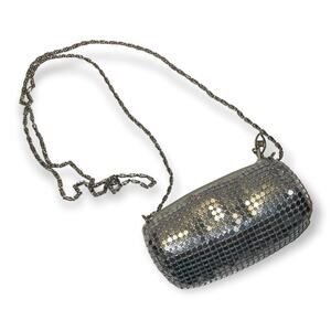 Vintage silver mesh crossbody mini bag EUC